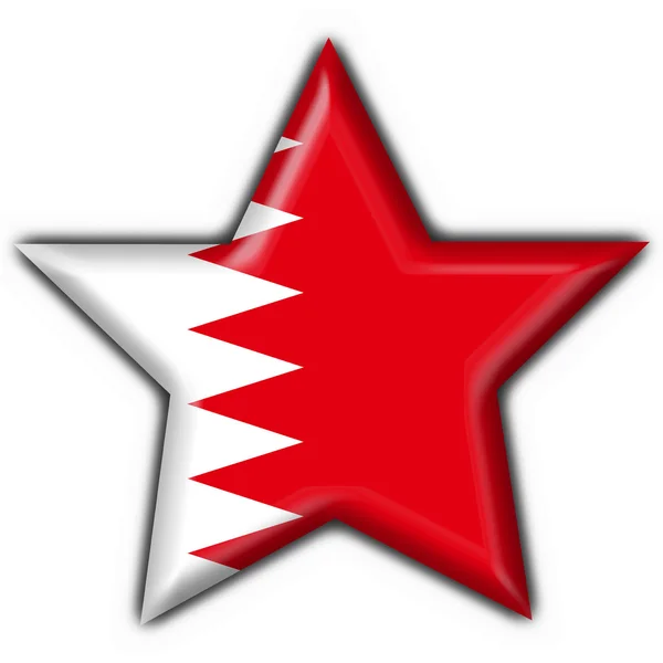 Bahrajn tlačítko příznak tvar hvězdy — Stock fotografie