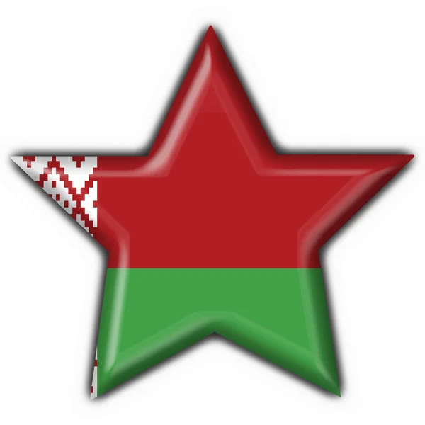 Beyaz Rusya düğme bayrak yıldız şekli — Stok fotoğraf