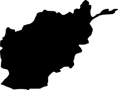 Afganistan vektör harita anahat