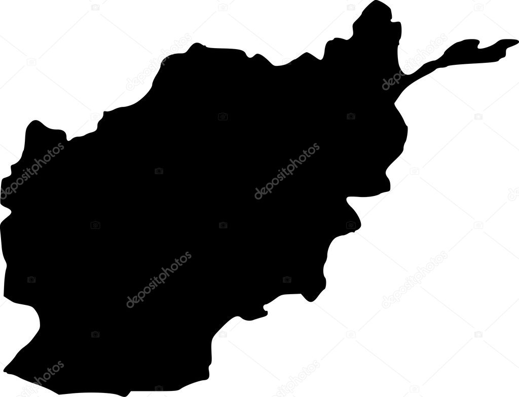 Afghanistan vector map outline
