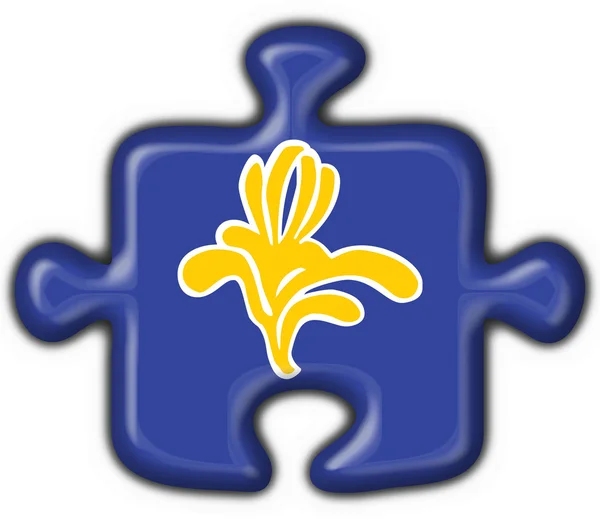 Bandera de Bruselas (Bélgica) puzzle shape — Foto de Stock