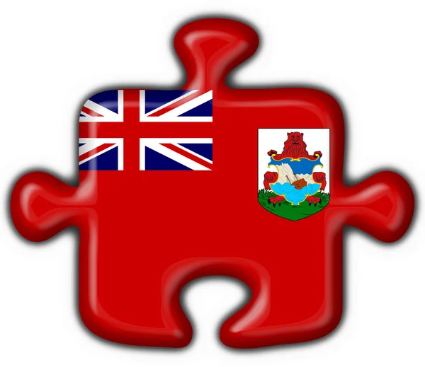 Bermuda button flag puzzle shape — Stock Photo, Image