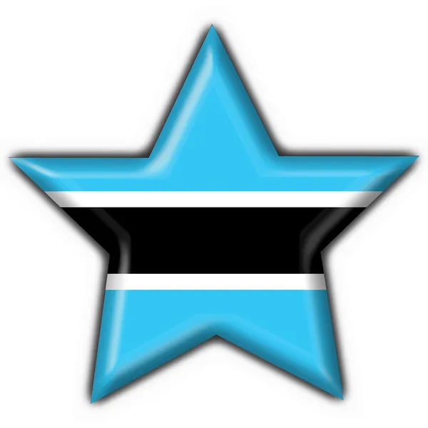 Botswana tlačítko příznak tvar hvězdy — Stock fotografie
