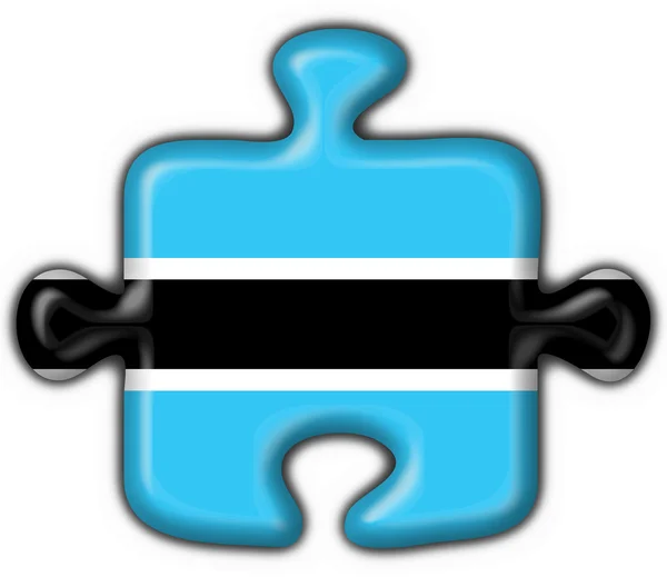 Botswana pulsante bandiera puzzle forma — Foto Stock