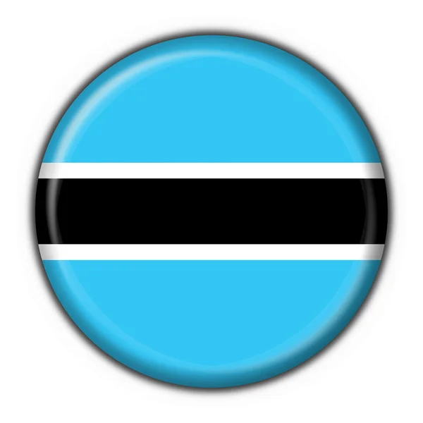 Μποτσουάνα κουμπί σημαία στρογγυλή μορφή — Φωτογραφία Αρχείου