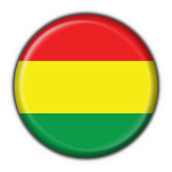 Bolivya düğme bayrağı şekli yuvarlak — Stok fotoğraf