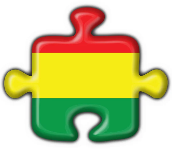 Boliviano botão bandeira quebra-cabeça, forma — Fotografia de Stock
