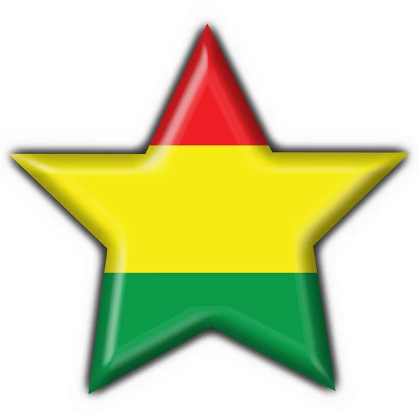 Boliviano bandeira botão estrela forma — Fotografia de Stock