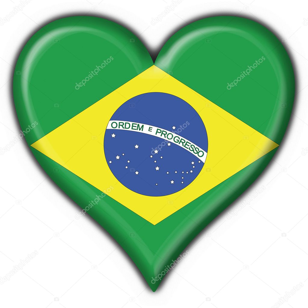 Brazilian button flag heart shape
