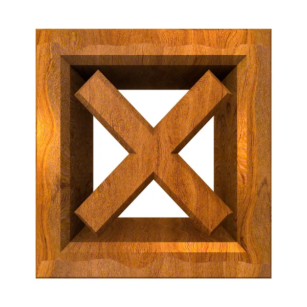 Ko teek in hout geïsoleerd - 3d — Stockfoto