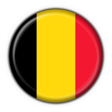 Belgium button flag round shape clipart