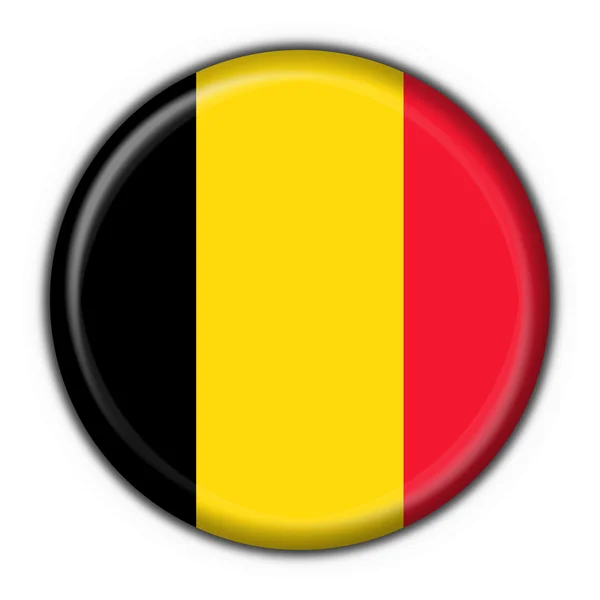 Belgie tlačítko příznak kulatý tvar — Stock fotografie