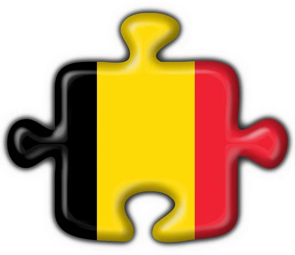 比利时按钮国旗拼图形状 — 图库照片