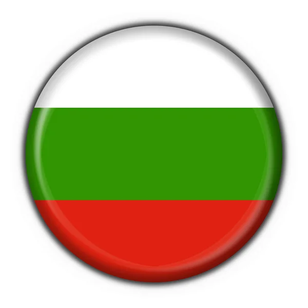 Прапор Болгарії кнопку округлої форми — стокове фото