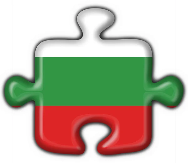 保加利亚按钮国旗拼图形状 — 图库照片