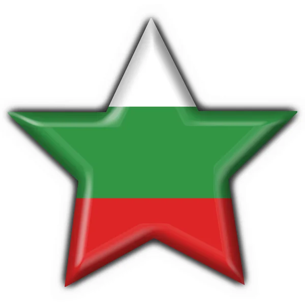 Bulgaria botón bandera estrella forma —  Fotos de Stock