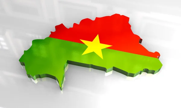Флагманская карта Буркина-Фасо — стоковое фото