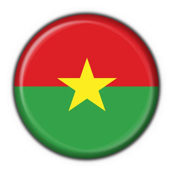 Burkina faso botão bandeira forma redonda — Fotografia de Stock