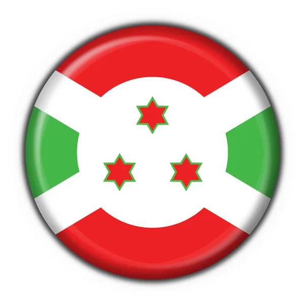 Burundi Knopf Flagge runde Form — Stockfoto