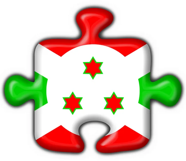 Vlajka Burundi tlačítko puzzle tvaru — Stock fotografie