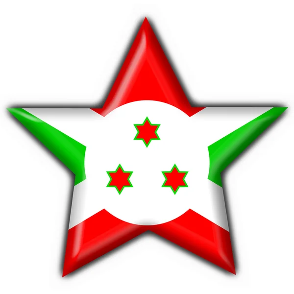 Burundi Knopf Flagge Sternform — Stockfoto