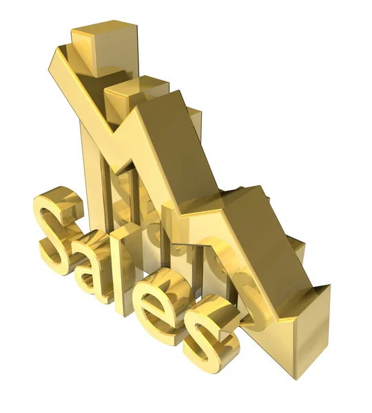 stock image Statistics graphic in gold