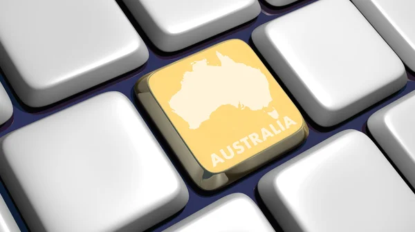 Keyboard (detail) with France map key — Stock Photo, Image