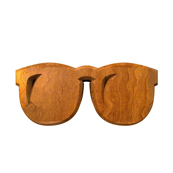 Okulary 3D w drewnie — Zdjęcie stockowe