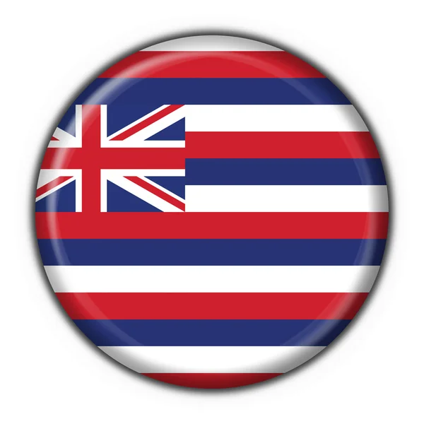 Havaí (Estado dos EUA) botão bandeira forma redonda — Fotografia de Stock