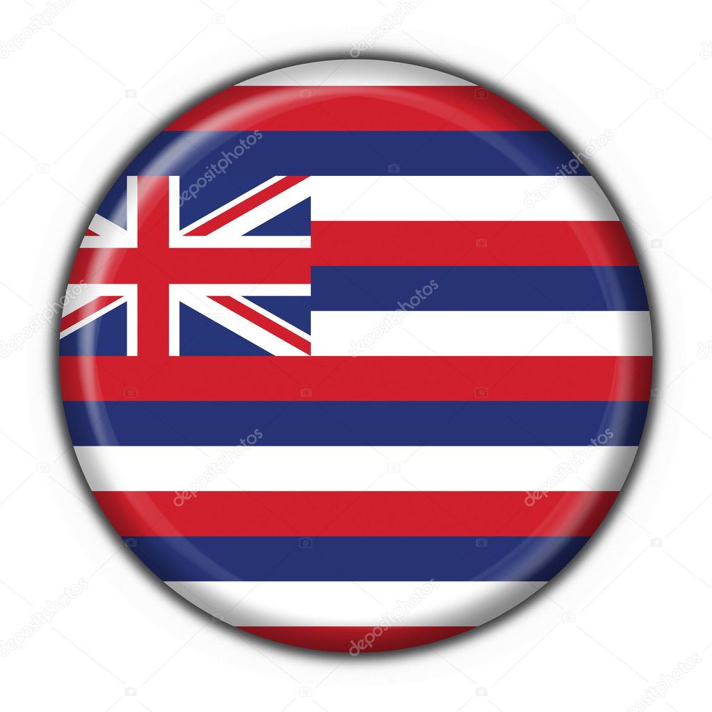 Hawaii (USA State) button flag round shape — Stock Photo © fambros 3757914