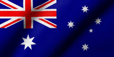 3D Flag of Australia waving clipart