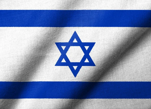 Bandeira 3D de Israel acenando — Fotografia de Stock