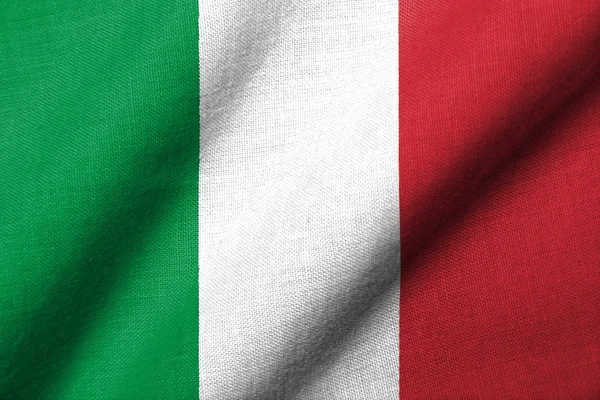 3d Flagge von Italien wehen — Stockfoto