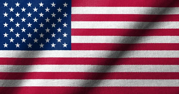 3D Flag of USA waving — Stok fotoğraf
