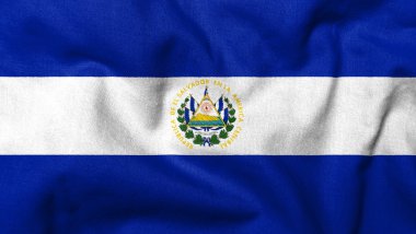 3D Flag of El Salvador clipart