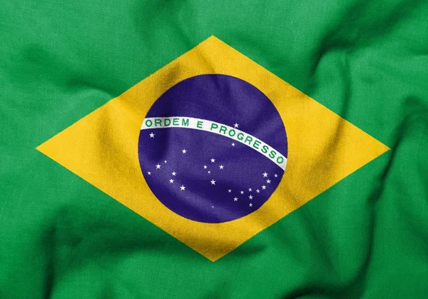 3D σημαία της Βραζιλίας — Φωτογραφία Αρχείου