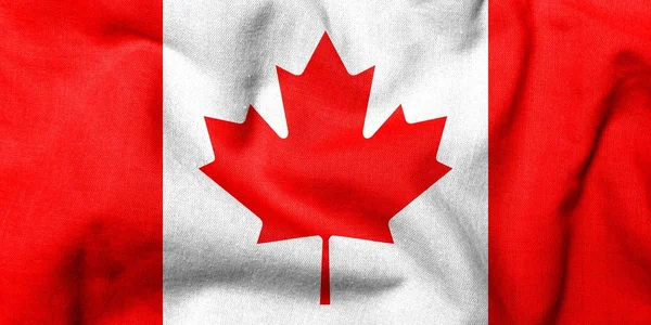 3D-flagga Kanada — Stockfoto