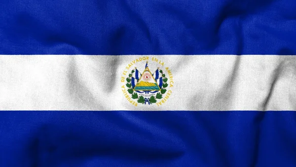 El Salvador 3D bayrağı — Stok fotoğraf