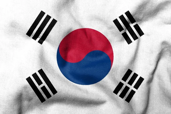Bandeira 3D da Coreia do Sul — Fotografia de Stock