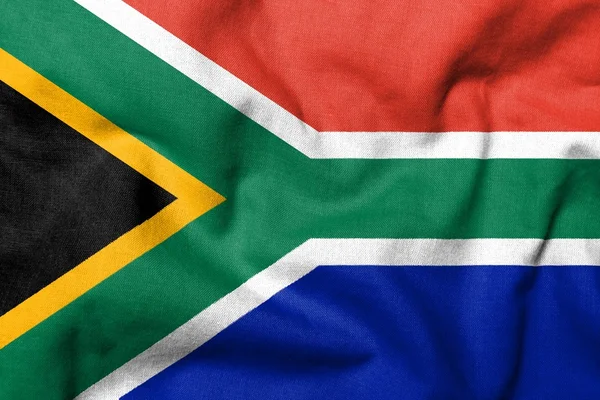 3D Flagge von Südafrika Stockbild
