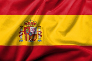 3D Flag of Spain satin clipart