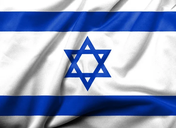 Bandera 3D de Israel satén — Foto de Stock