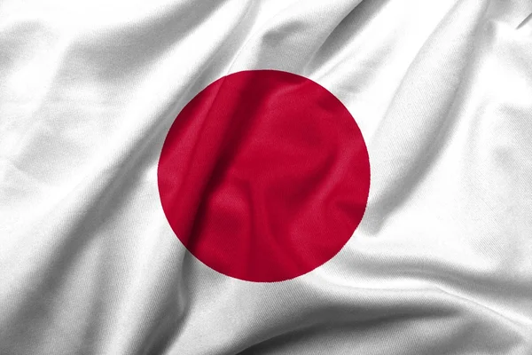 Bandera 3D de Japón satén —  Fotos de Stock