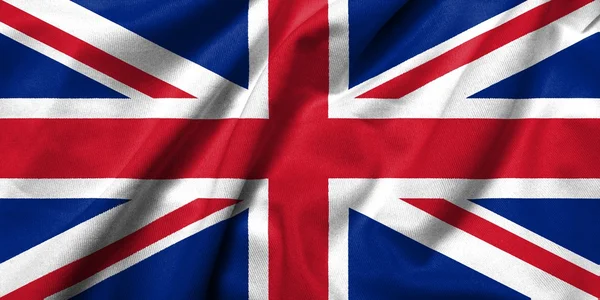 Bandera 3D del satén del Reino Unido — Foto de Stock