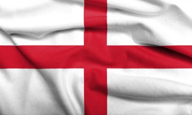 3D Flag of England satin clipart