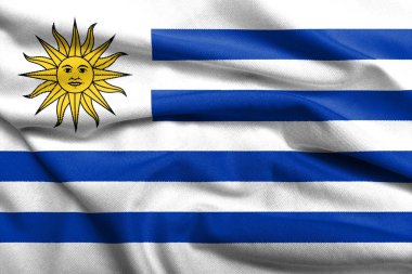 uruguay saten 3D bayrağı