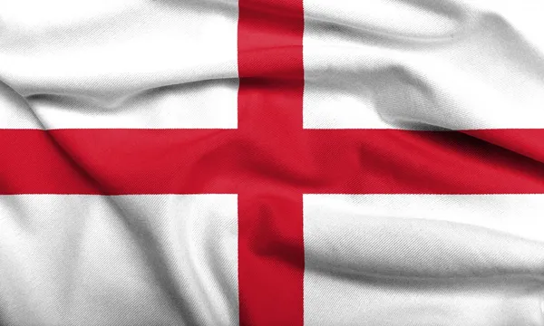 Bandeira 3D da Inglaterra cetim — Fotografia de Stock
