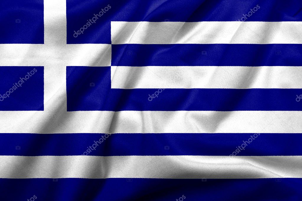 3D Flag of Greece satin