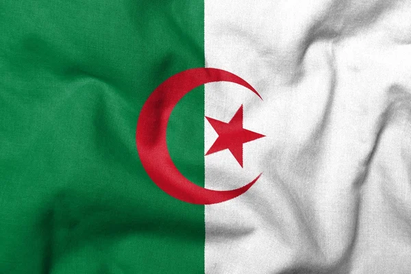3D flagga Algeriet — Stockfoto