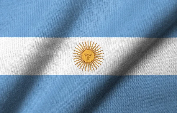 3D-vlag van Argentinië zwaaien — Stockfoto